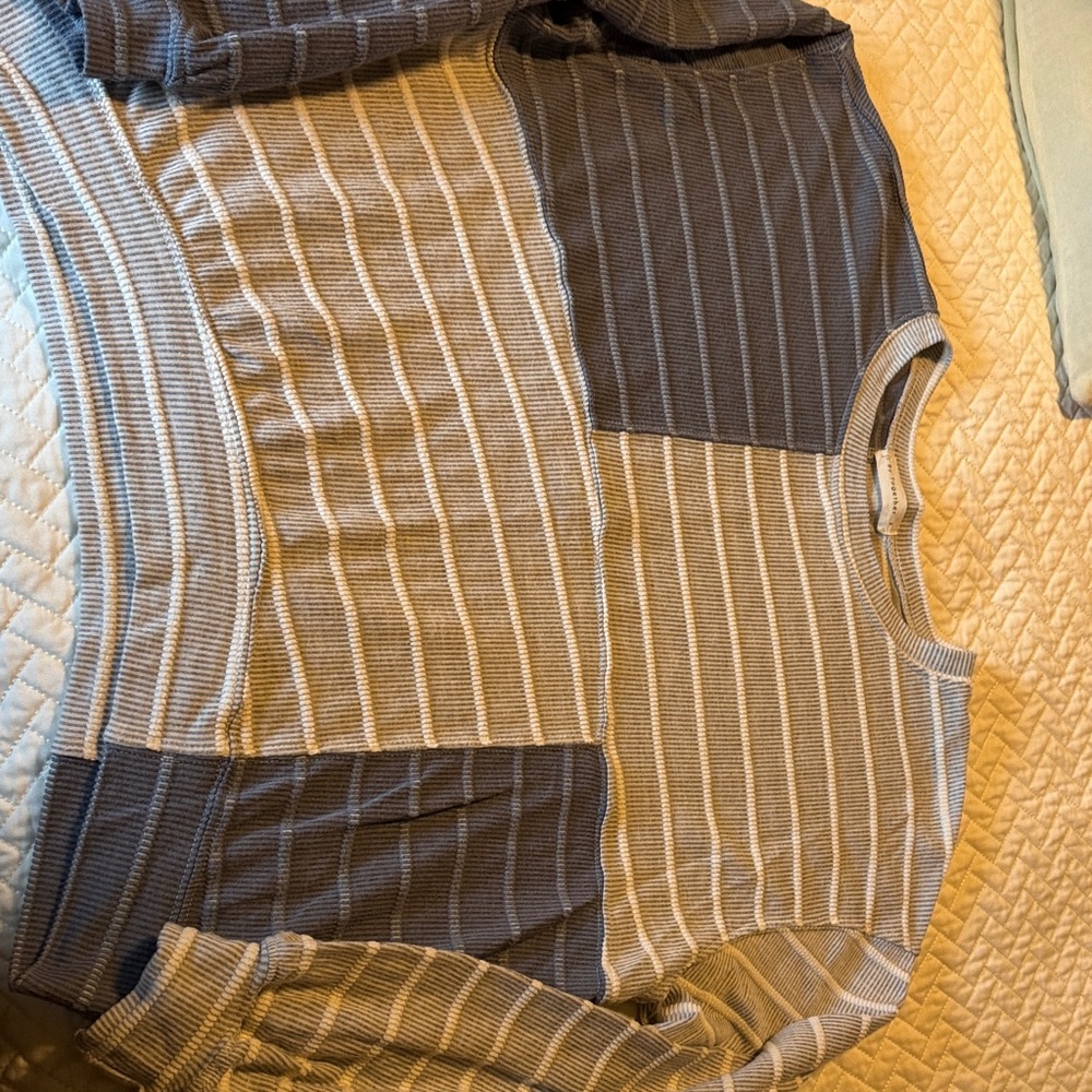 By Together Blue and Cream Striped Sweater